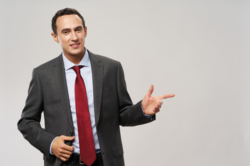 businessman pointing at something