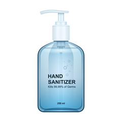 Hand sanitizer vector icon.Realistic vector icon isolated on white background hand sanitizer.