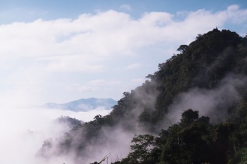 misty morning on the mountains