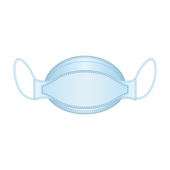 Medical mask vector icon.Realistic vector icon isolated on white background medical mask.