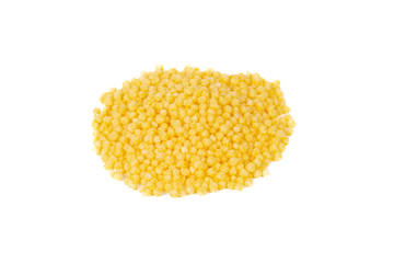 puffed tiny corn brust isolated