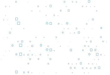 Light BLUE vector template with spots, rectangles.