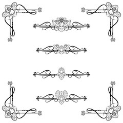 Ornaments frames Separator elements for Classic Vintage Wedding Invitation great for Wedding Card Design