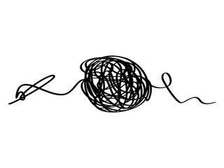 Obraz premium hand drawn scribble sketch circle object. Tangled grungy round scribble. isolated on white background
