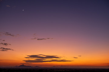 Dramatic evening cloudscape in mountain,twilight sky 