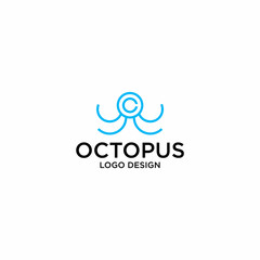 Clean and simple logo design of octopus with white background- EPS10 - Vector.