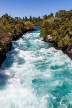 Huka falls, waterfall in New Zealand © jefwod