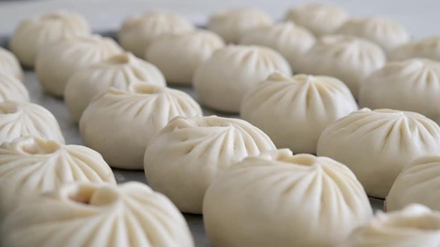 buuza process making factory traditional asian manti