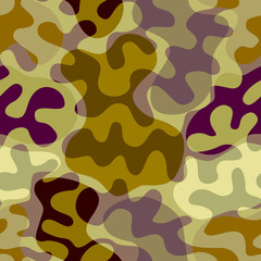 Patchwork textile pattern in military style. . Vector image.