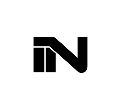 Initial 2 letter Logo Modern Simple Black IN