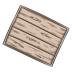 Decorative old wooden rustic tray doodle. Top view hand drawn tray. Vector image isolated on white background. Media highlights graphic symbol