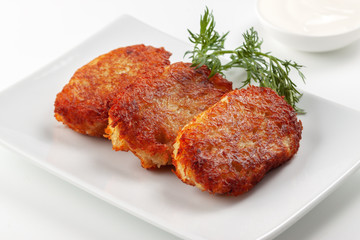 Potato Pancake with Sour Cream and Dill