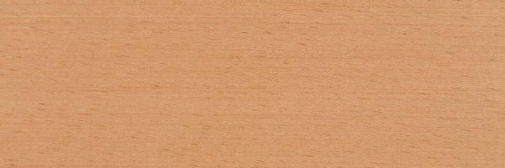 Poster Im Rahmen Natürlicher Buchenfurnierhintergrund in warmer Beigefarbe. Natürliche Holzstruktur, Muster eines langen Furnierblattes, Planke. © Dmytro Synelnychenko