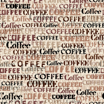 Coffee. Abstract coffee pattern. Seamless image