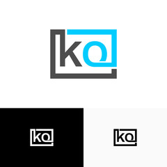 KO, OK Letter, initial logo design template vector