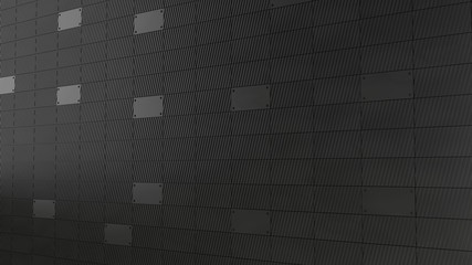 Render of a wall of two types of concrete tiles