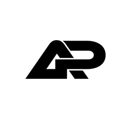Initial 2 letter Logo Modern Simple Black AP