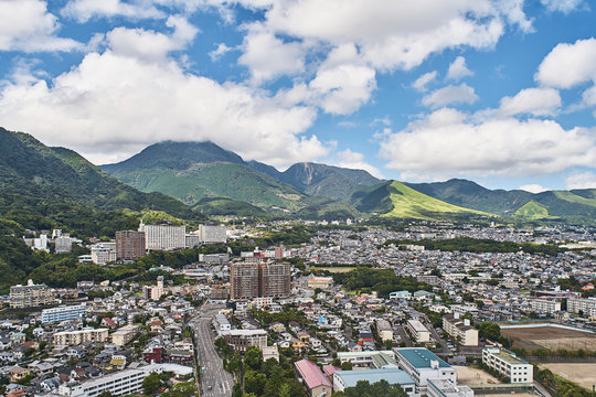 view of the city of japn city, Oita