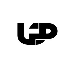 Initial 2 letter Logo Modern Simple Black UP
