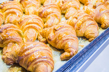 the real pastry, pastries prepared in the artisan laboratory, croissants with various flavors