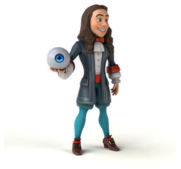 3D Illustration of a cartoon man in historical baroque costume