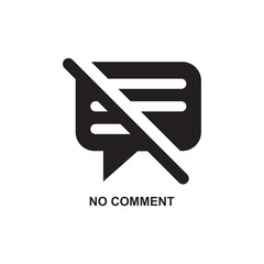 NO COMMENT ICON , 