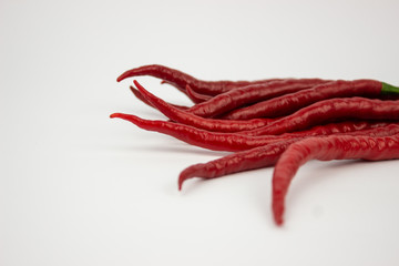 Naklejka premium Red chilli pepper on whhite background