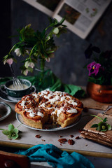 Carrot Cake Cinnamon Rolls with Cream Cheese Frosting..selective focus
