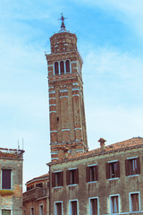 leaning tower in venice santo stefano campanile