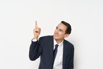 businessman pointing at something