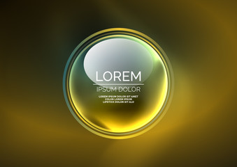 Glowing neon shiny transparent bubbles, glass circles or bio cell concept. Techno futuristic vector abstract background For Wallpaper, Banner, Background, Card, Book Illustration, landing page