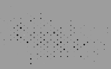 Light Silver, Gray vector background with bubbles. Glitter abstract illustration with blurred drops of rain. Template for your brand book.