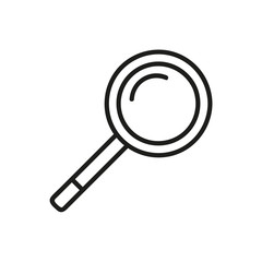 Magnifying glass icon vector on white background