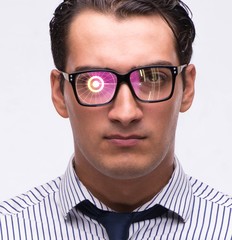 Concept of sensor implanted into human eye