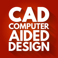 CAD - Computer Aided Design acronym, technology concept background
