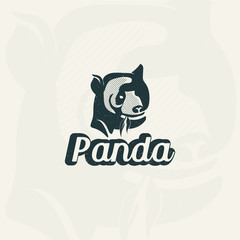 Panda logo design Premium Vector