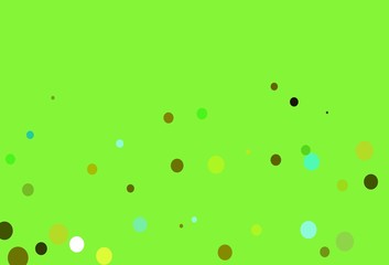 Light Green, Yellow vector texture with disks.