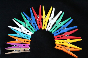 Plastic Tweezers clothes colors hold dry red blue