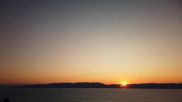 Sunrise over the sea time lapse
