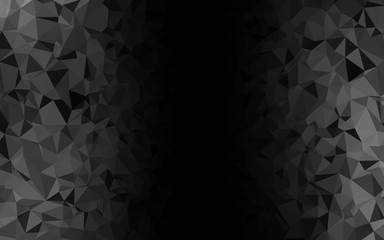 Dark Silver, Gray vector abstract mosaic background. Creative illustration in halftone style with gradient. The best triangular design for your business.