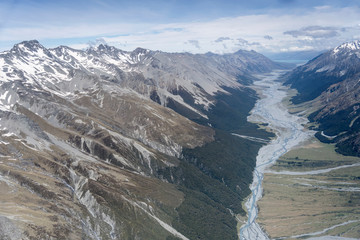 Ben Oahu range and Dobson river valley from north,  New Zealand © hal_pand_108
