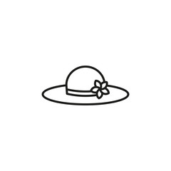Hat icon vector on white background