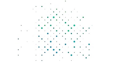 Light Blue, Green vector backdrop with dots. Illustration with set of shining colorful abstract circles. Design for posters, banners.