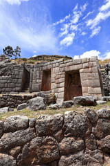 Fototapeta na wymiar Die Ruinenstätte Tambomachay in Cusco, Peru.