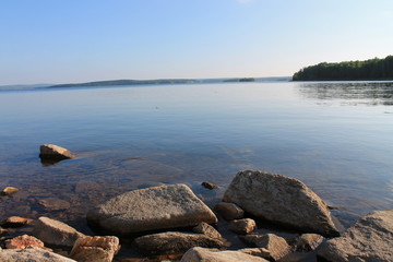 lake and mountains