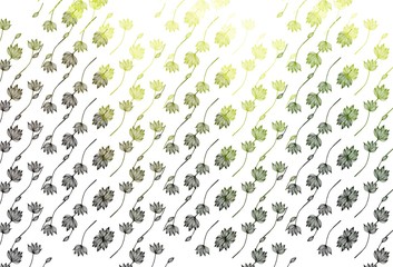 Light Green, Yellow vector sketch texture.