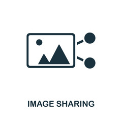 Image Sharing icon. Simple illustration from digital law collection. Creative Image Sharing icon for web design, templates, infographics and more