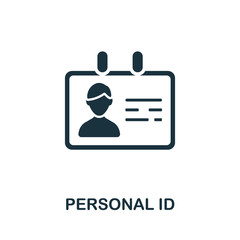 Personal Id icon. Simple illustration from digital law collection. Creative Personal Id icon for web design, templates, infographics and more