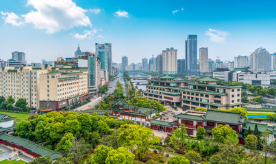 Fototapeta na wymiar Aerial view of Nanchang City Landscape