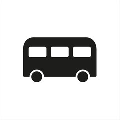 Bus icon. School auto isolated on background. Modern simple flat sign. Logo illustration.